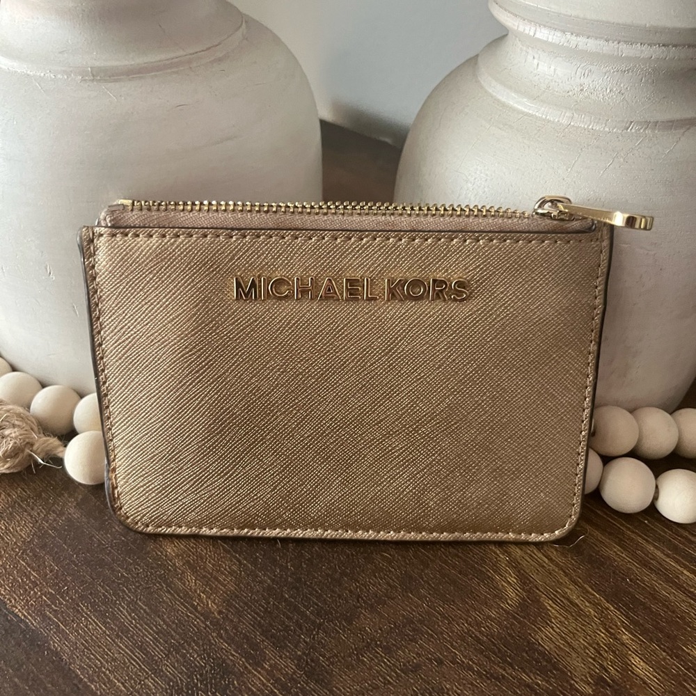 Michael Kors, mini gold wallet